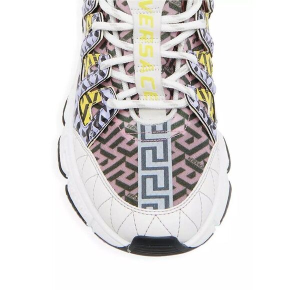 VERSACE Men's Trigreca White Platform Multicolor Monogram Sneakers Size … - Picture 4 of 14